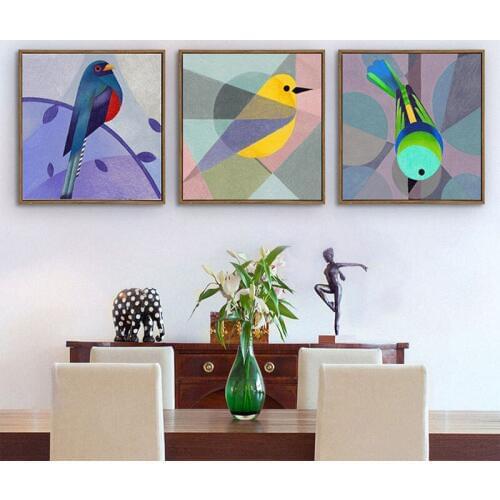 HAOCHU Nordic Creative Bird Decorative Painting Modern Living Room Bedroom Restaurant Cafe Sofa Background Wall Paintings Poster
