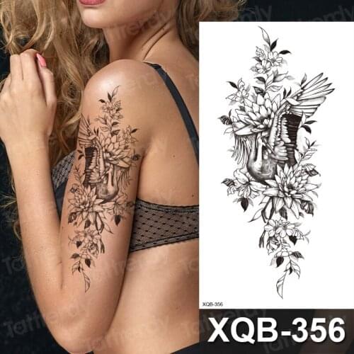 Fake tatoo stickers for girls women tattoo flower birds cat snake tiger animal tattoo sexy body art arm band sleeve tattoo water