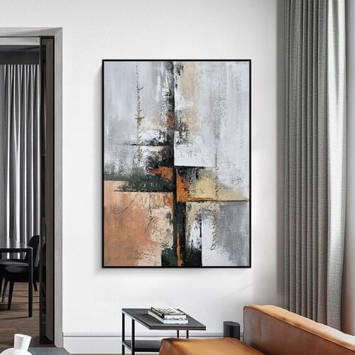 Handmade Paintings Modern Wall Art Oil Painting Colors Abstract Picture Thick Texture Home Decor Canvas Painting For Living Room