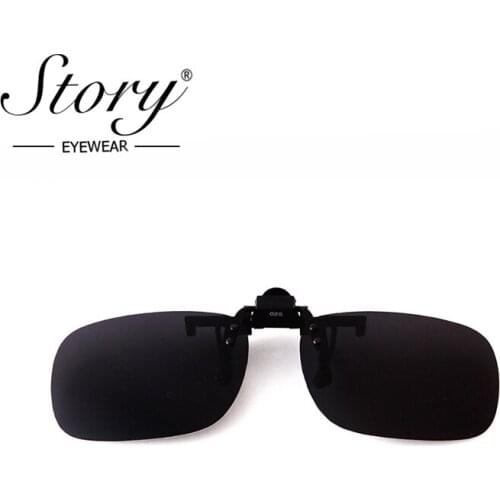 STORY Classic Polarized Clip on Sunglasses Men 2021 Brand Designer Fashion Retro Driving Flip Lens Sun Glasses Gafas Hombre Z025
