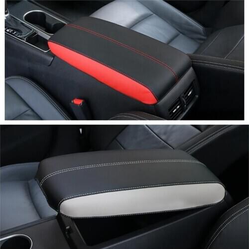 Lapetus Center Armrest Box Holster Protection Pad Decoration Mat Cover Kit Fit For Nissan Altima / Teana 2019 2020 PU Leather