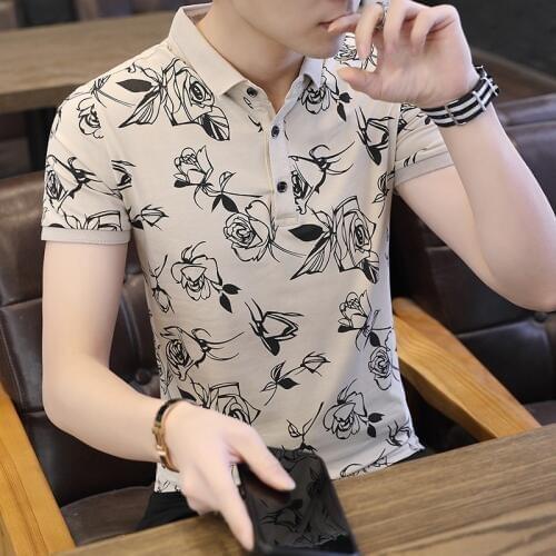 Fashion bottom lapel clothing 2019 Summer Fashion Mens Wear POLO shirt New style