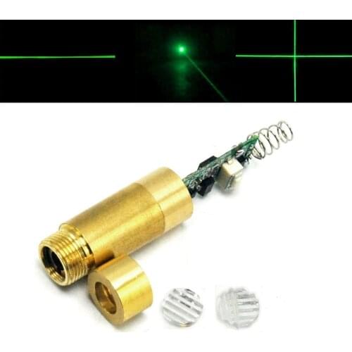 3in1 Dot Line Cross 532nm 5mW Focus Green Light Laser Diode Module 3.7V-5V Driver