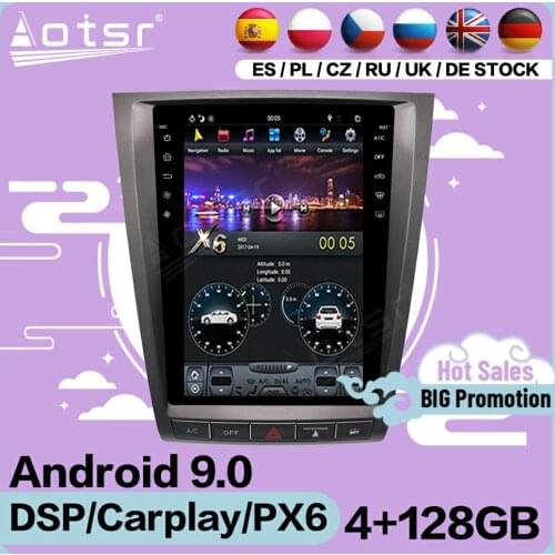 128G Tesla Screen Multimedia Stereo Android Player For Lexus GS GS300 GS460 GS450 GS350 2004 2005 2006 2007 2008-2011 Head Unit