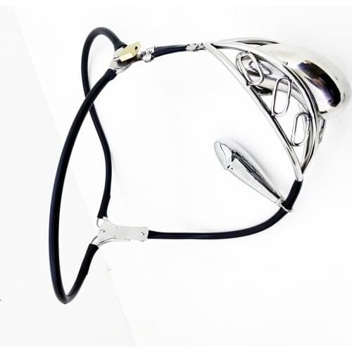 Manyjoy Stainless Steel Male Adjustable Invisible Pant Chastity Belt Device Cage With 3 Kinds of Plugs for Choose Adult Products