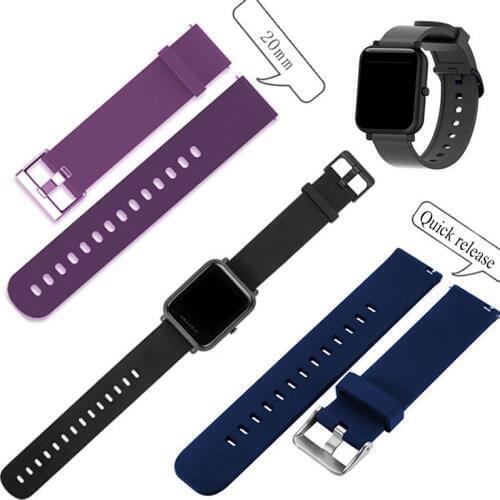 Watchband Sets for Samsung Galaxy Watch Active 2 40mm 44mm Bands 20mm Soft Silicone Bracelet Strap Wrist Strap for Amazfit Bip