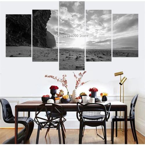 Hot Sale Canvas Wall Art Seacape Beach And Ocean Landscape Decor Spray Paintings Home Sets Unframed Hd Picture For Living Room
