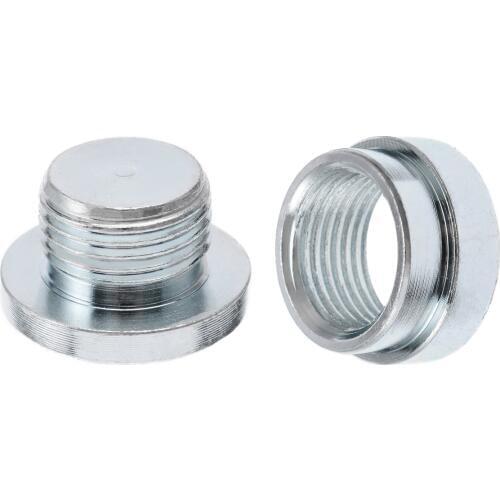 2PCS High Quality Iron O2 Oxygen Sensor Iron Weld On Bung Plug Nut Cap Kit M18 x 1.5 Auto Replacement Parts