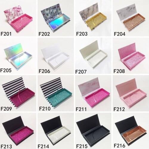 Eyelashes Packaging Box Wholesale Empty 3D Mink Lashes Case Makeup Eyelash Package Boxes Rectangle Box In Bulk