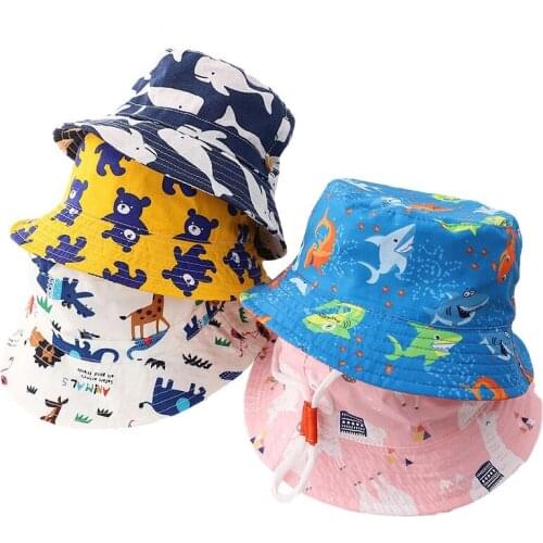 Summer Baby Sun Hat Adjustable, Outdoor Toddler Hat Kids Wide Brim Chin Strap Summer Hat Fisherman Hat Soft Beach Hats