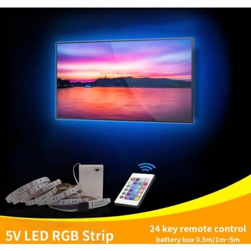 RGB LED Strip Light 5V USB Smart Luce Led Lamp 2835 SMD LED Flexible Tape HDTV TV Backlight Desktop PC Lighting 1M 2M 3M 4M 5M