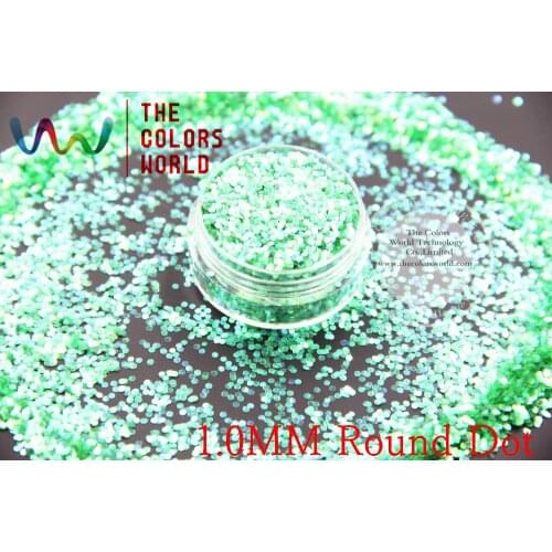 TCR20 American Fantasy Iridescent Colorful Green-Blue color glitter dust Round Dot Shape for nail Art or other DIY decoration