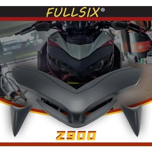 For Kawasaki Z900 2017-2019 Front Beak Nose Cone Extension Cover Extender Motorcycle Front Fairing Aerodynamic Winglets