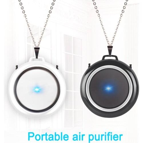 USB Wearable Air Purifier Personal Necklace Air Freshener Negative Ion Generator