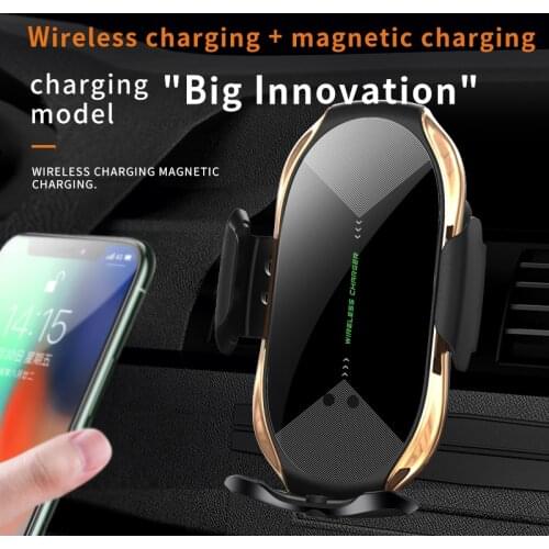 Car Wireless Mobile Phone Charging Bracket Suction Cup Car Air Outlet Navigation Fixing Frame T8