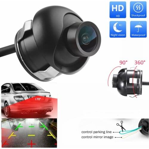 360° HD Rear View Camera Reverse Parking Cam Backup Night Vision Car Waterproof Auto Parking Monitor Parking Accessories