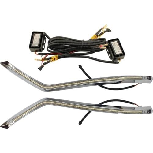 Car Headlight Eyebrow Light Decoration Yellow Turn Signal Relay DRL LED Daytime Running Light for Tiguan 2010-2012