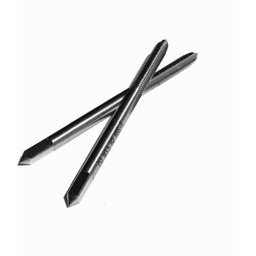 Free shipping 2PCS HSS 6542 made Non standard M2.0*0.4 HSS taps Full CNC grinded straight flute Machine taps for hard metal