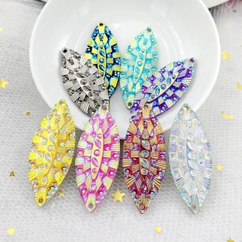 Beads Work Horse eye Shape Native Resin Cabochon 20*50mm Craft Earrings Beadwork Braclet Jewelry Design 16pcs/lot