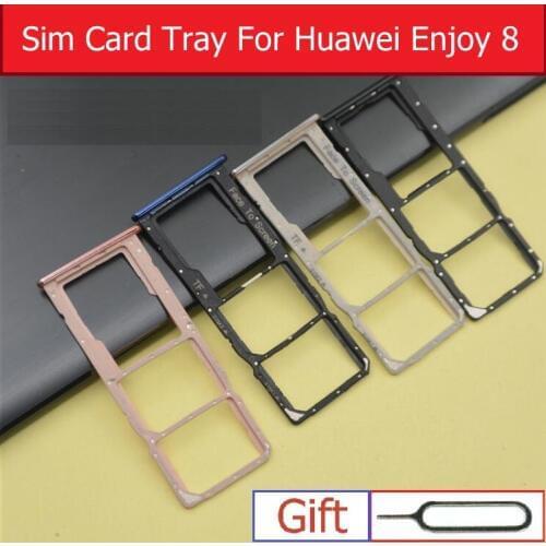 Micro Sim Card Tray Holder For Huawei Nova 2 Lite Enjoy 8 Enjoy8 LND-L22 LND-LX2 Micro SD Reader Sim Card Slot Replacement Parts