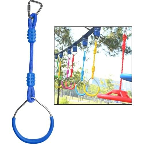Kids Fitness Rings Climbing Game Outdoor Training Activity Sports Rope Swing Hanging Rings Children Climbing Equipment