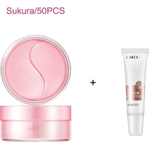 Sakura Moisturizing Eye Cream Eye Mask Anti-Aging Remove Dark CirclesFirming Skin Eye Gel Mask Beauty Product For Eye Skin Care