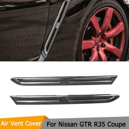 For Nissan R35 GTR Front Fender Vent Carbon Fiber Body Kit Car Styling For R35 Fender GTR Vents Car Cover 2009-2015