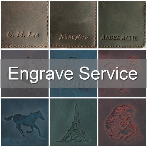 Moterm Engrave Service Genuine Leather Wallets Card holder Passport Cover Vintage Crazy Horse Leather Clutch Men wallets