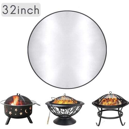 Round Fire Pit Mat Grill Mat Deck Protector,Fire Pit Pad Prevent Floor Lawn From Damaged By High Temperature