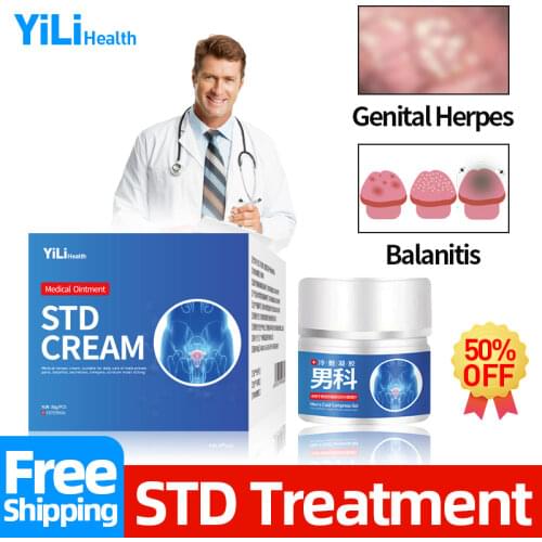 Medical STD Treatment Cream Cures For Genital Herpes Balanitis Gonorrhea Herbal Medicine Ointment Remove Odor