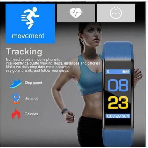 Hot Sell 115Plus Heart Rate Blood Pressure Monitor health watch fitness tracker