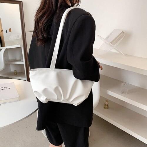 Fashion designer Shoulder Bags Retro Casual Women Totes Shopping Bag Female Leather Solid Color new Handbag for Women 2021