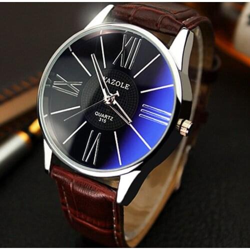 Men watch YAZOLE Hot luxury brand quartz watches Casual Fashion Leather watches reloj masculino Business Sports Wristwatch Cheap