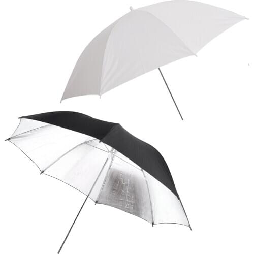 NEW-102 cm/40inch studio Photo Strobe Flash light reflector Black Silver soft umbrella