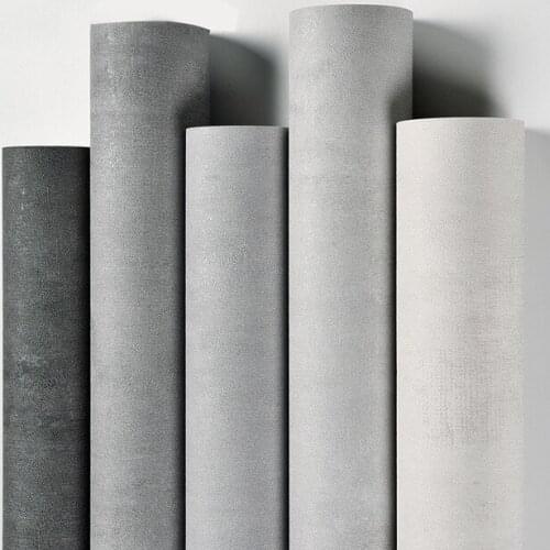 Solid Color Gray Wallpaper Simple Warm Dormitory Student Bedroom Decoration Girl Wardrobe Desk Waterproof Sticker