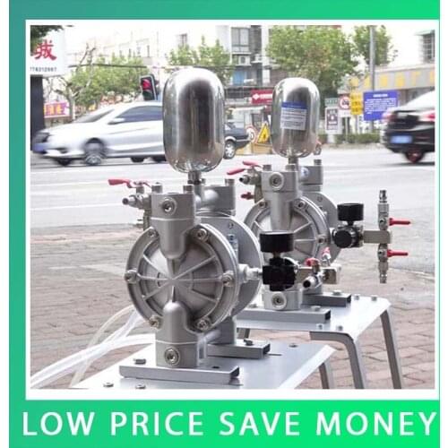 Mini Pneumatic Double Diaphragm Paint Pump Electric Ink Pump Aluminum Alloy Material Spray Paint Diaphragm Pump