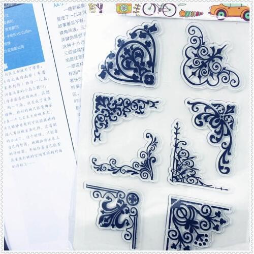 PANFELOU 11.3*15.56cm The triang frame Transparent Silicone Rubber Clear Stamps cartoon for Scrapbooking/DIY wedding album