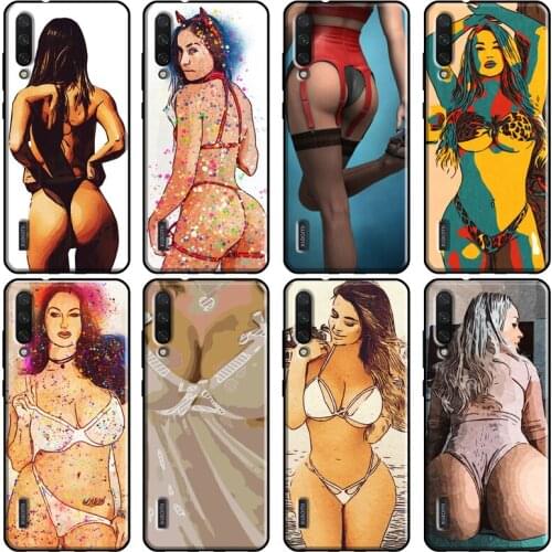 Sexy lady Red lips Bikini girl Case For POCO X3 M3 F2 Pro Case For Xiaomi Mi 11 A1 A2 A3 Mi Note 10 Lite Mi 10T 9T Pro Coque