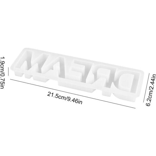 Silicone Mold DIY Crystal Epoxy Cake Mold DREAM Set-up Handmade Mirror Surface Homemade Mold Dream Decoration Mold Soap Mold