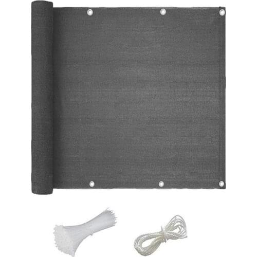 Shade Sail Privacy Net Grille Windshield Sun-shielding Balconies Shading Home Decoration Black/Gray UV Protection Balcony Sails