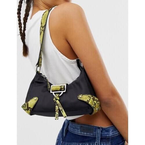 Candy Color Women Nylon Hobos Handbag Fashion Design Ladies Shoulder Crossbody Bag Female Baguette Armpit Bags Clutch Purse