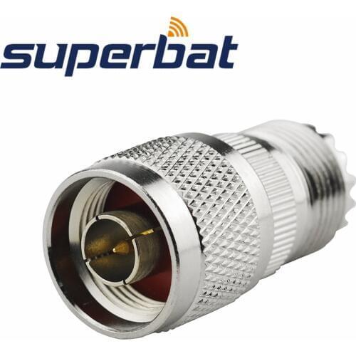 Superbat N-UHF Adapter N Plug to UHF SO-239 Jack Straight RF Coaxial Connector