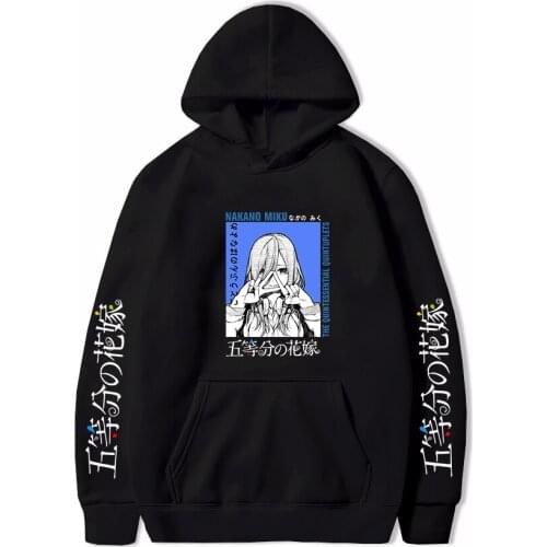 The Quintessential Quintuplet Hoodie Men Anime Tops Comic Nakano Miku Print 2021 Streetwear Pullover Oversized Sweatshirt Unisex