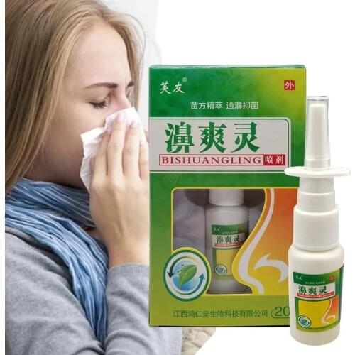 Traditional Herbal Nose Spray For Rhinitis And Sinusitis To Relieve Headaches And Nasal Congestion And Runny Nose Health Care