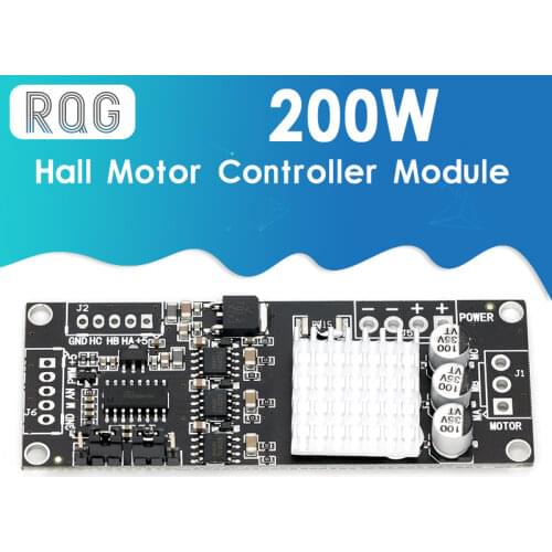 200W PWM three phase DC brushless Hall motor controller module brushless motor driver board can be controlled in both directions