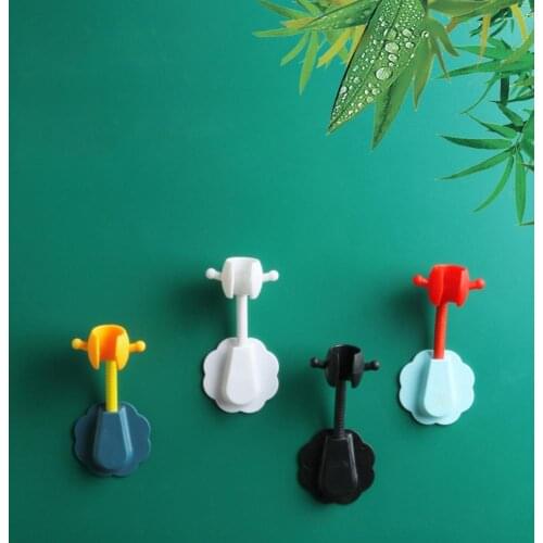 Convenient Shower Holder Punch-free Wall Mount Shower Head Catcher Durable ABS Bathroom Self Adhesive Shower Stand for Home