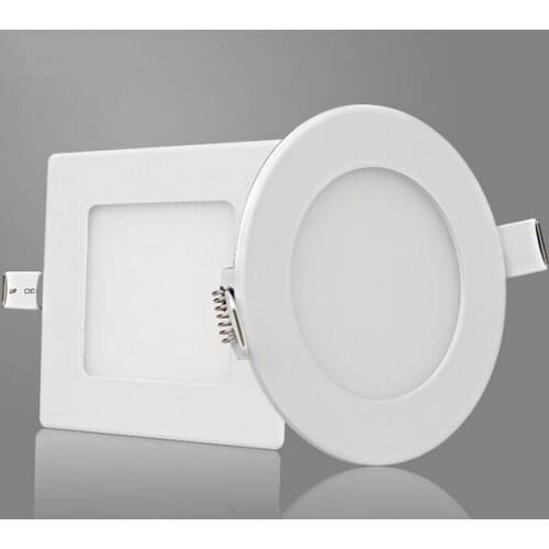 Ultra Thin Led Panel light Round/Square 3w 4w 6w 9w 12w 15w 18w LED Ceiling Recessed Down Light AC85-265V + Driver LED downlight