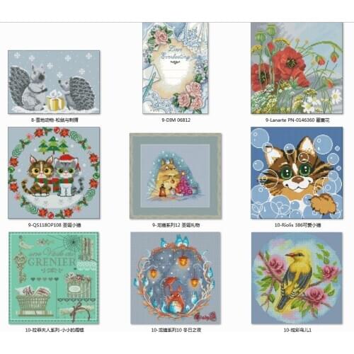 Animals styles patterns Counted Cross Stitch 11CT 14CT 18ct DIY Chinese Cross Stitch Kits Embroidery Needlework Sets