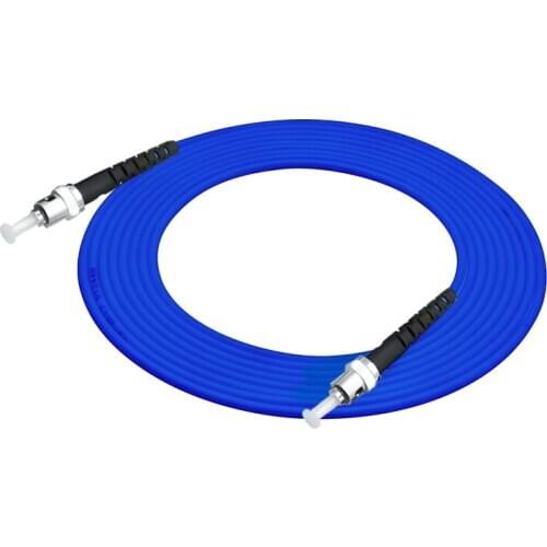 Indoor Armored 50Meters ST/PC-ST/PC,3.0mm,Singlemode 9/125,Simplex, ST/UPC Optical Fiber Patch Cord Cable,ST to ST