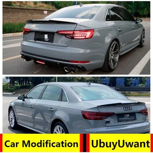 Car Rear Trunk Spoiler High Quality carbon fiber Car Tail Wing Decoration For Au di A4 B9 2017 2018 2019 2020